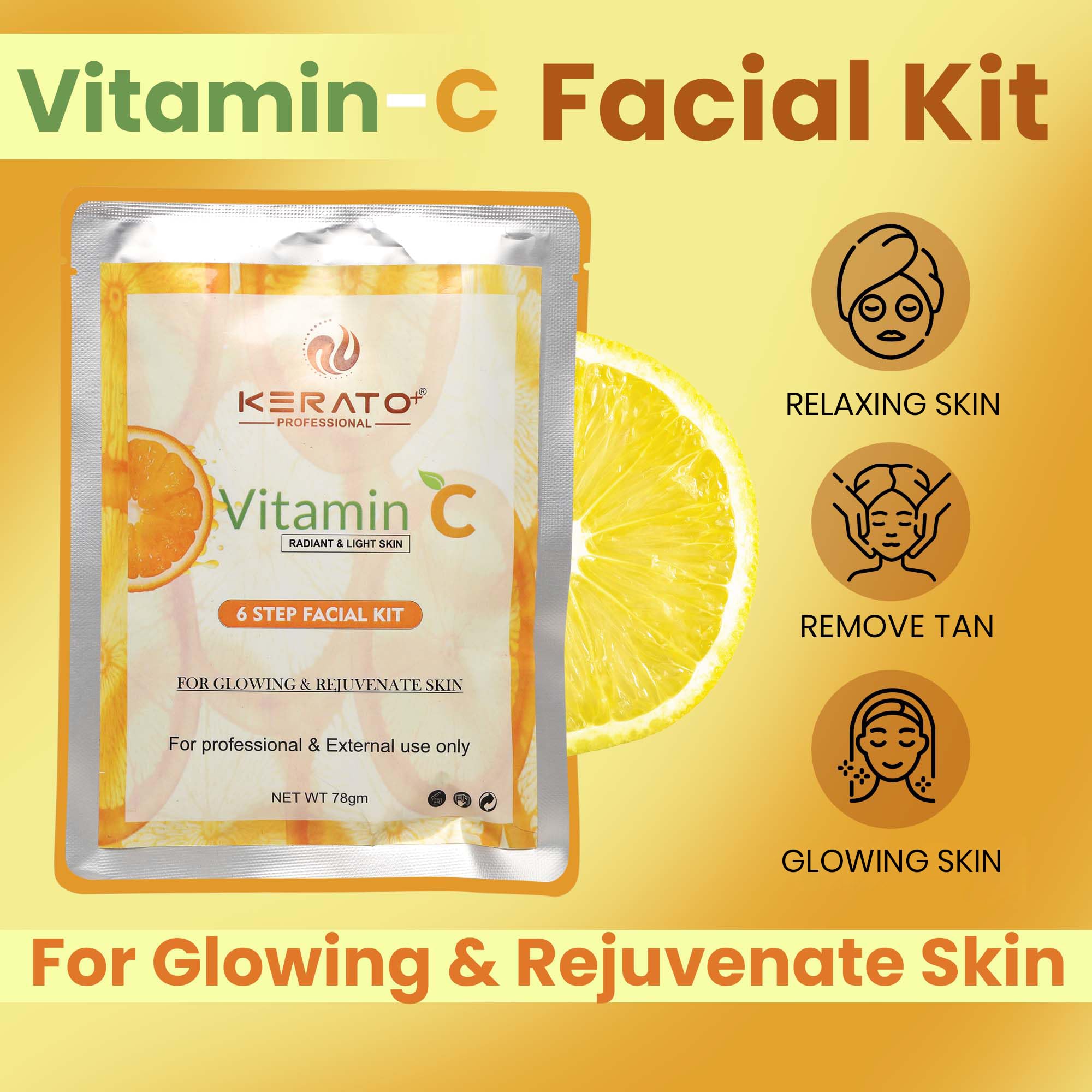 KERATOPLUS PROFESSIONAL Vitamin C Facial Kit For Instant Glow